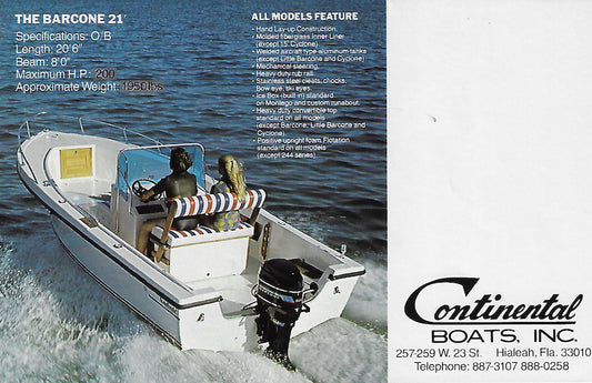 Continental 1980s Boat Brochure