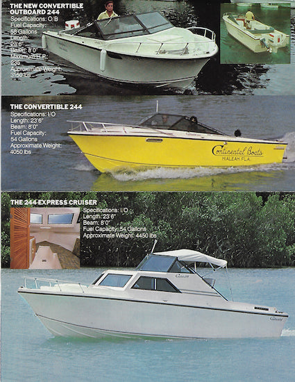 Continental 1980s Boat Brochure