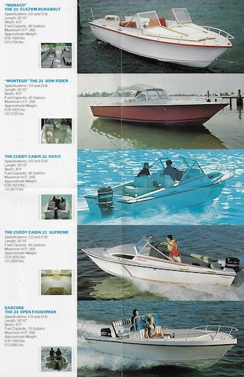 Continental 1980s Boat Brochure