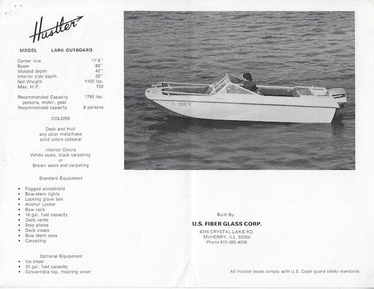 US Hustler Lark Outboard Brochure