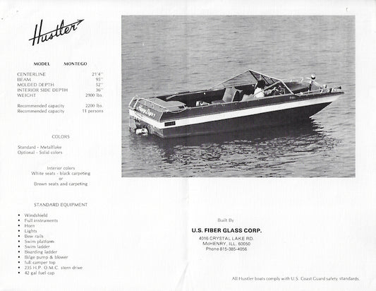US Hustler Montego Outboard Brochure
