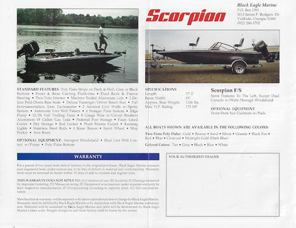 Black Eagle 1991 Boat Brochure