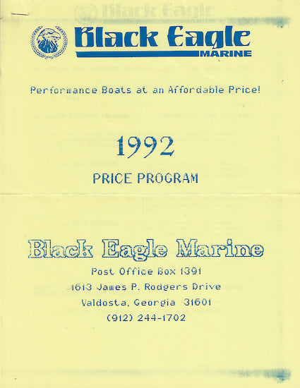 Black Eagle 1991 Boat Brochure