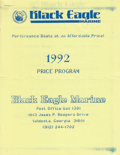 Black Eagle 1991 Boat Brochure