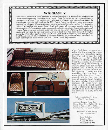 Crest Craft 1970s Brochure