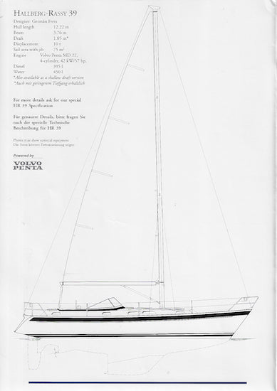 Hallberg-Rassy 39 Poster Brochure