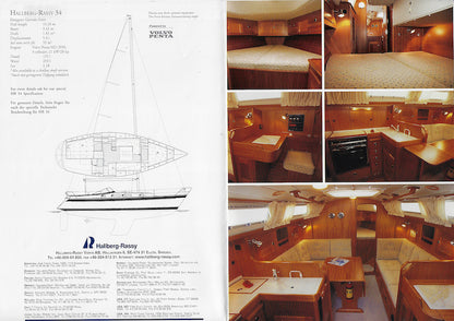 Hallberg-Rassy 34 Poster Brochure