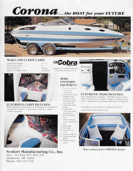 Seahart Corona 2100 Cuddy Cabin Brochure