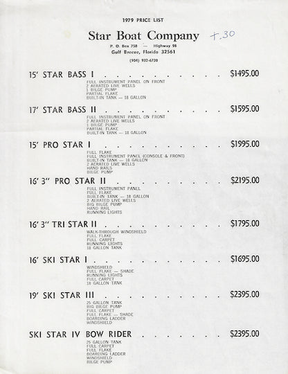 Star 1979 Brochure