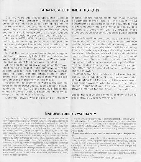 Speedliner 1980s Brochure
