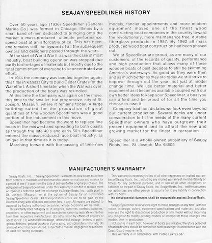Speedliner 1980s Brochure