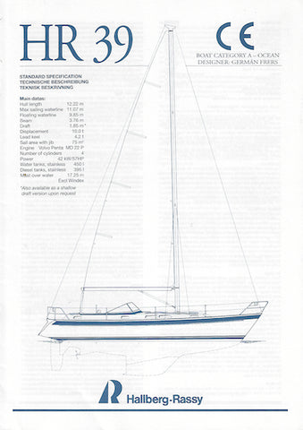 Hallberg-Rassy 39 Specification Brochure