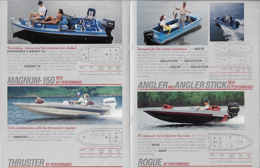 Performance Plus 1980s Bass Boat Brochure