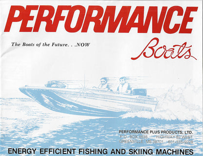 Performance Plus 1980s Bass Boat Brochure