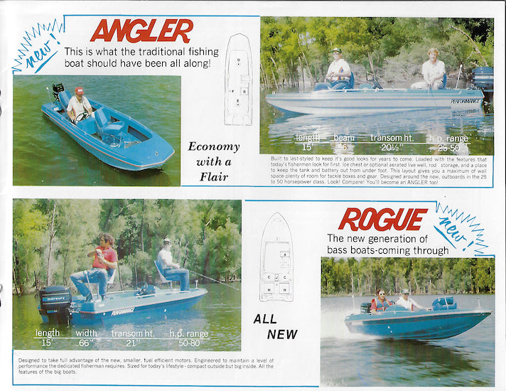 Performance Plus 1980s Bass Boat Brochure
