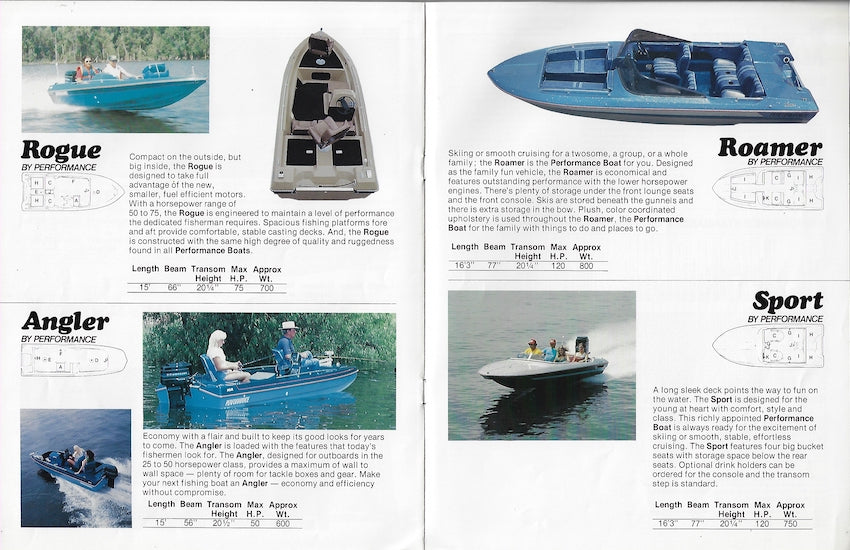 Performance Plus 1980s Bass Boat Brochure