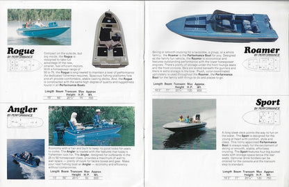 Performance Plus 1980s Bass Boat Brochure