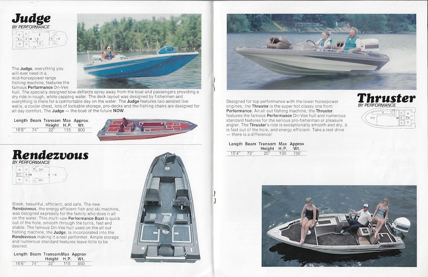 Performance Plus 1980s Bass Boat Brochure