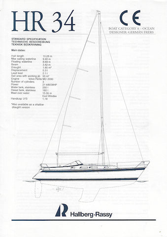 Hallberg-Rassy 34 Specification Brochure