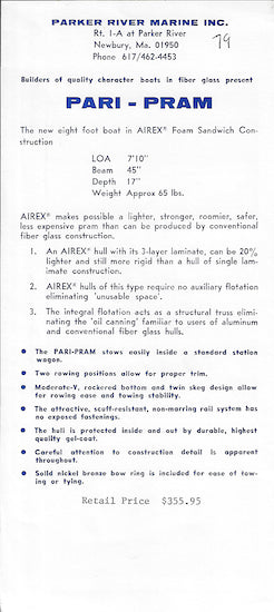 Parker River Dory Brochure