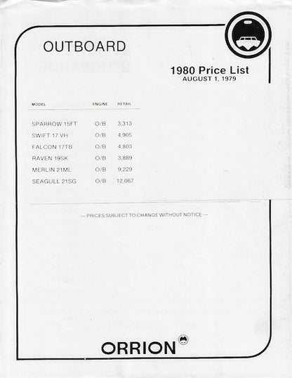 Orrion 1980 Brochure