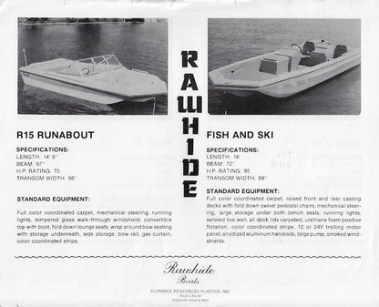 Rawhide Boat Brochure