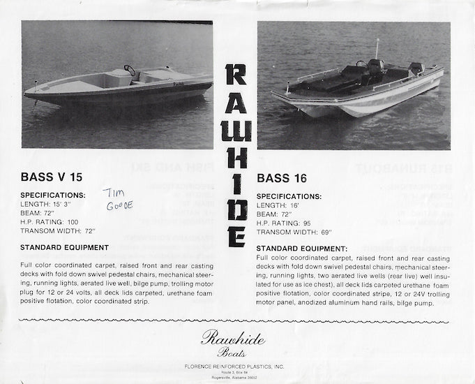 Rawhide Boat Brochure