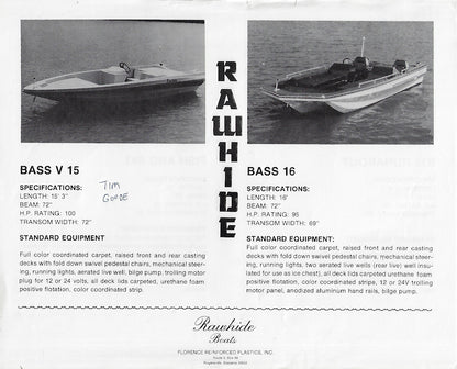 Rawhide Boat Brochure