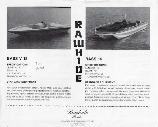 Rawhide Boat Brochure