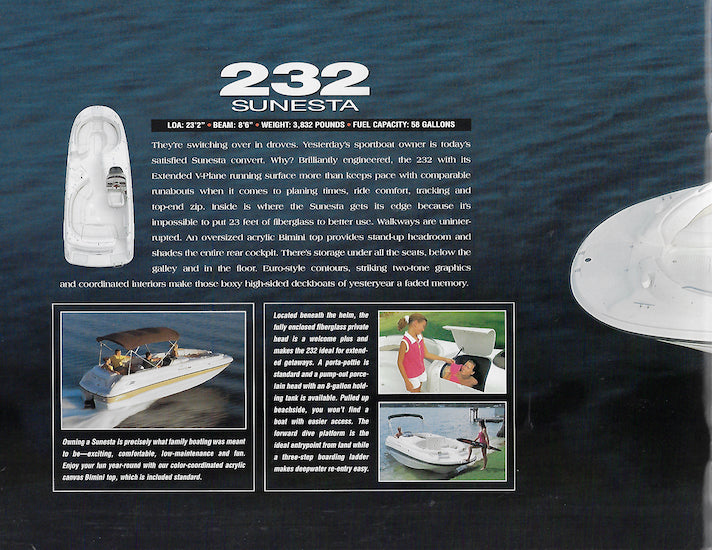 Chaparral 1999 Sunesta Deck Boats Brochure