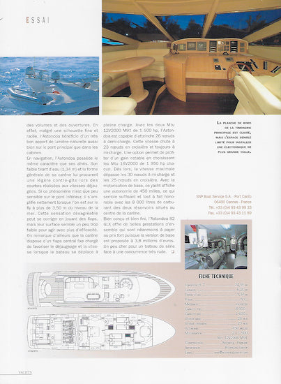 Astondoa 82 GLX Yachts international Magazine Reprint Brochure