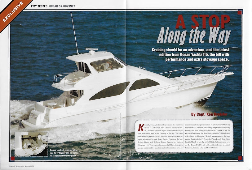 Ocean 57 Odyssey Power & Motoryacht Magazine Reprint Brochure