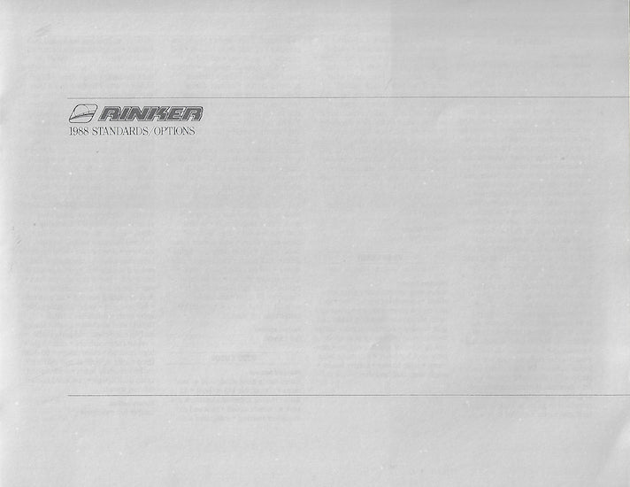 Rinker 1988 Brochure
