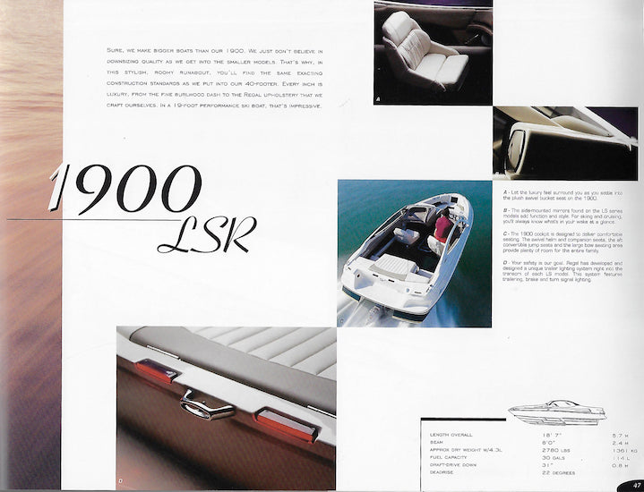Regal 1999 Oversize Brochure
