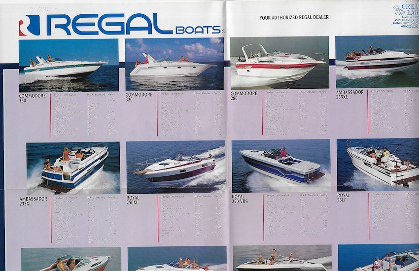 Regal 1989 Poster Brochure