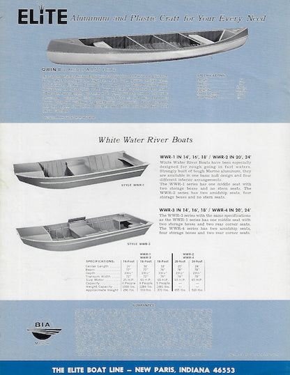 Elite 1974 Brochure