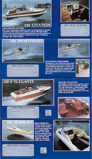 Beachcraft 1980s Fold Out Brochure