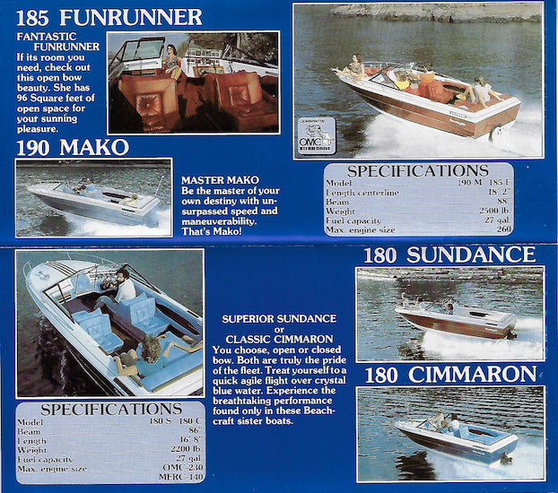 Beachcraft 1980s Fold Out Brochure