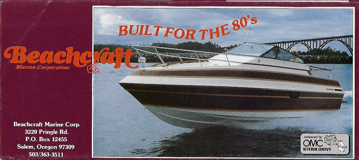 Beachcraft 1980s Fold Out Brochure
