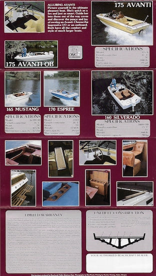 Beachcraft 1980s Fold Out Brochure