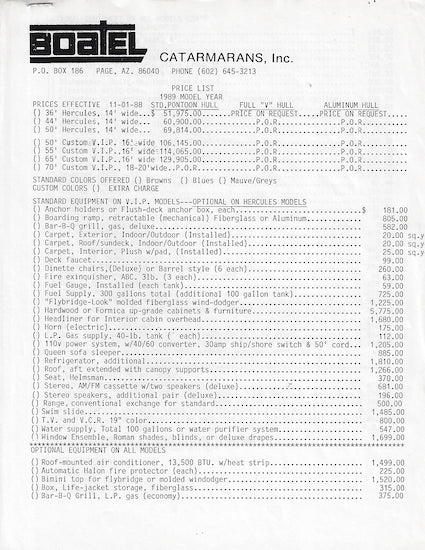 Boatel Houseboat Brochure