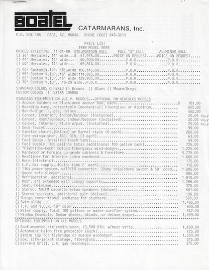 Boatel Houseboat Brochure