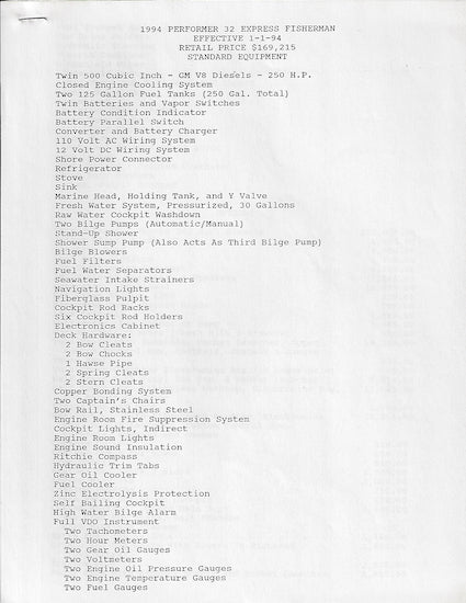 Performer 32 Express Brochure