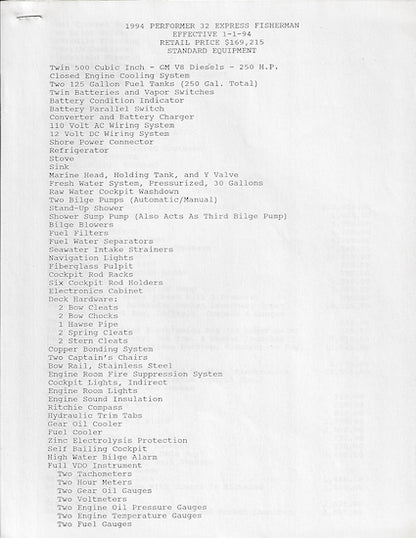 Performer 32 Express Brochure