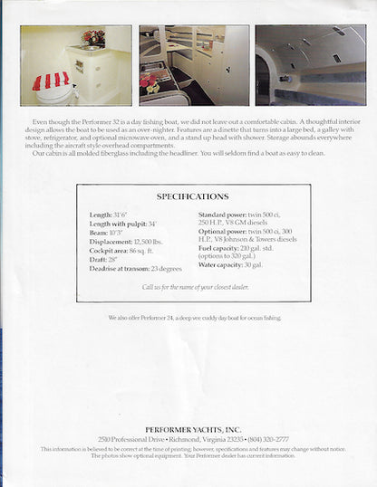 Performer 32 Express Brochure