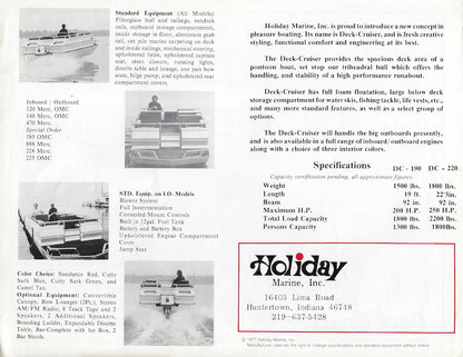 Holiday Deck Cruiser Brochure
