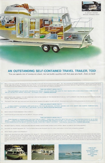 Land N’ Sea Craft Houseboat Cruiser Brochure