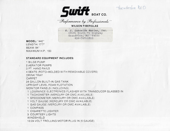 Wilson Swift 440 Brochure