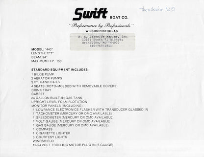 Wilson Swift 440 Brochure