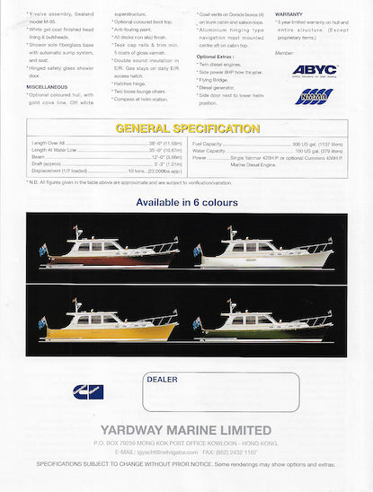Halvorsen Gourmet Cruiser 38 Brochure